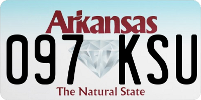 AR license plate 097KSU