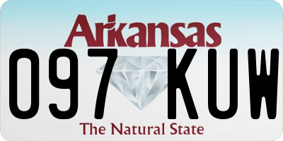 AR license plate 097KUW