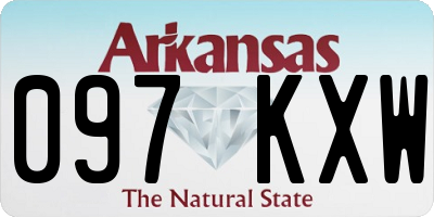 AR license plate 097KXW