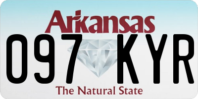 AR license plate 097KYR