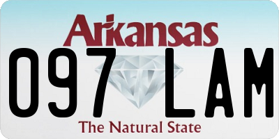 AR license plate 097LAM