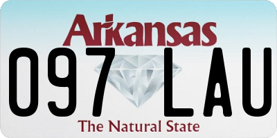 AR license plate 097LAU
