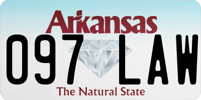 AR license plate 097LAW
