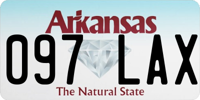 AR license plate 097LAX
