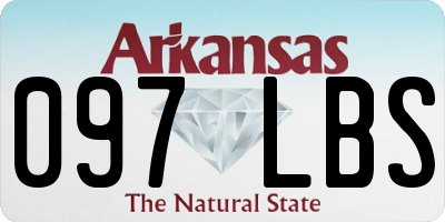 AR license plate 097LBS