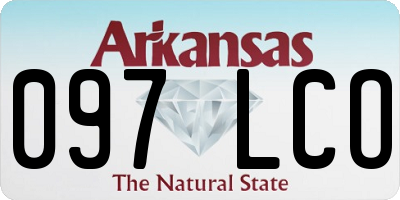 AR license plate 097LCO