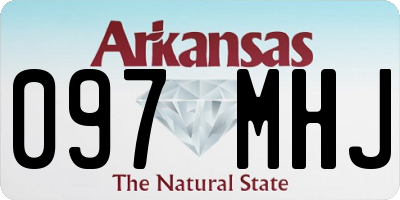 AR license plate 097MHJ