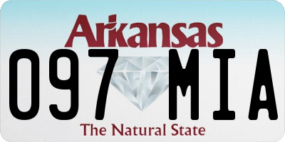 AR license plate 097MIA