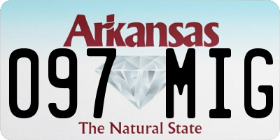 AR license plate 097MIG