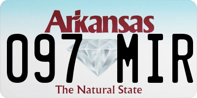 AR license plate 097MIR