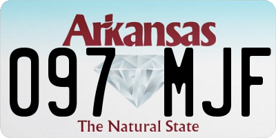 AR license plate 097MJF