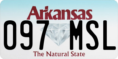AR license plate 097MSL