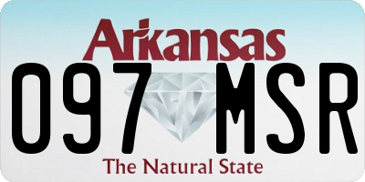 AR license plate 097MSR