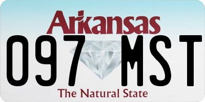AR license plate 097MST