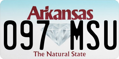 AR license plate 097MSU
