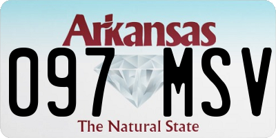 AR license plate 097MSV