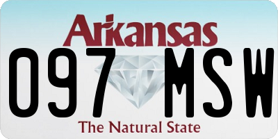 AR license plate 097MSW