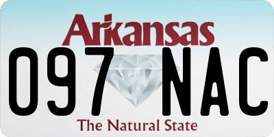 AR license plate 097NAC