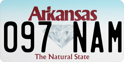 AR license plate 097NAM