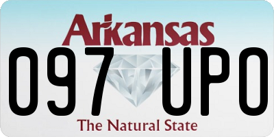 AR license plate 097UPO