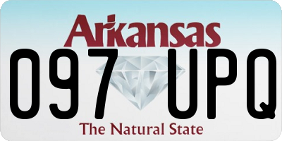 AR license plate 097UPQ