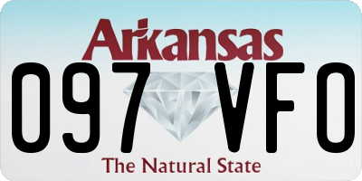 AR license plate 097VFO
