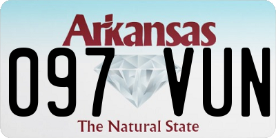 AR license plate 097VUN