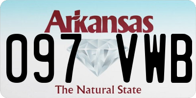 AR license plate 097VWB