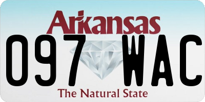 AR license plate 097WAC
