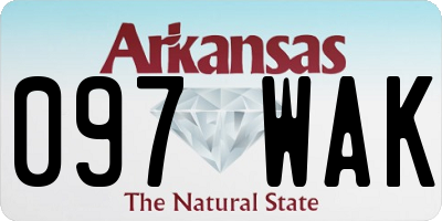 AR license plate 097WAK