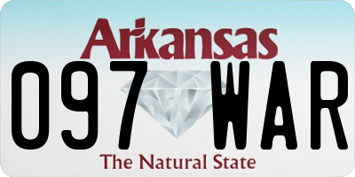 AR license plate 097WAR