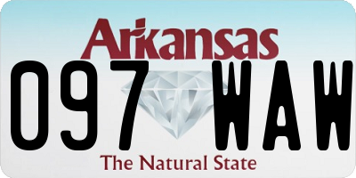 AR license plate 097WAW