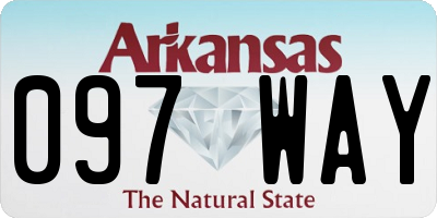 AR license plate 097WAY