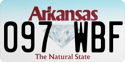 AR license plate 097WBF