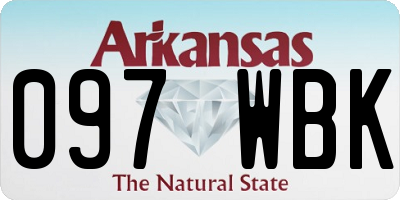 AR license plate 097WBK