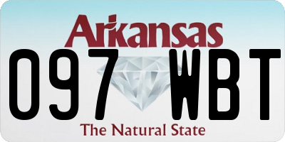 AR license plate 097WBT