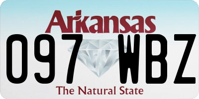 AR license plate 097WBZ