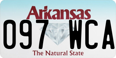 AR license plate 097WCA
