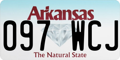 AR license plate 097WCJ