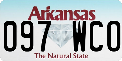 AR license plate 097WCO
