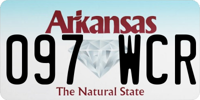 AR license plate 097WCR