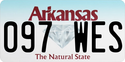 AR license plate 097WES
