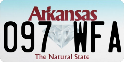 AR license plate 097WFA