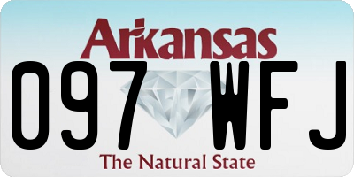 AR license plate 097WFJ