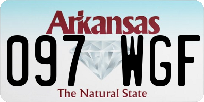 AR license plate 097WGF