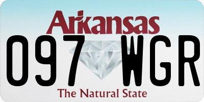 AR license plate 097WGR