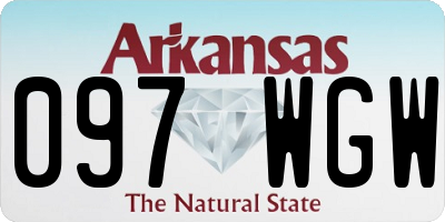 AR license plate 097WGW