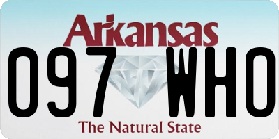 AR license plate 097WHO