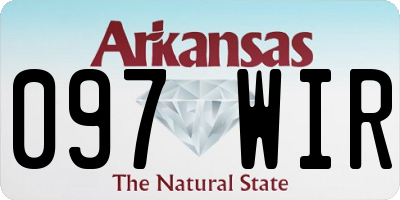 AR license plate 097WIR