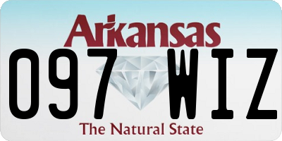 AR license plate 097WIZ